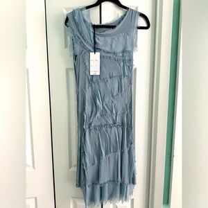 Tempo Paris Steel blue tank dress size medium. New with tags